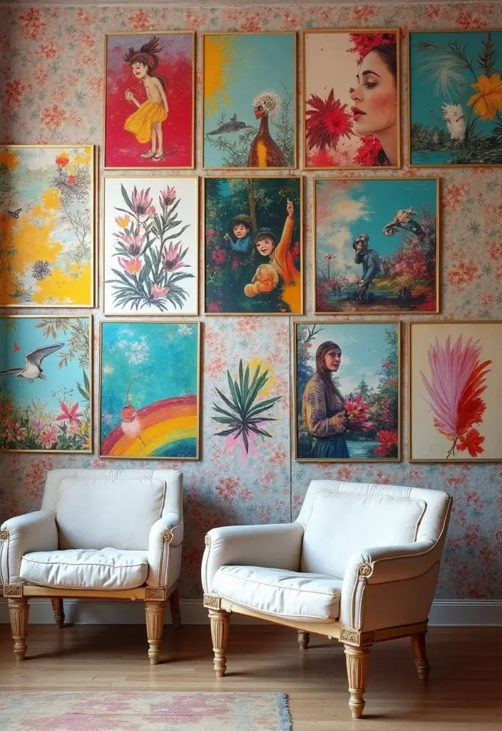25 Stunning Gallery Wall Ideas That'll Transform Your Space (You Won't Believe #14!) - 14. Artistic Collage