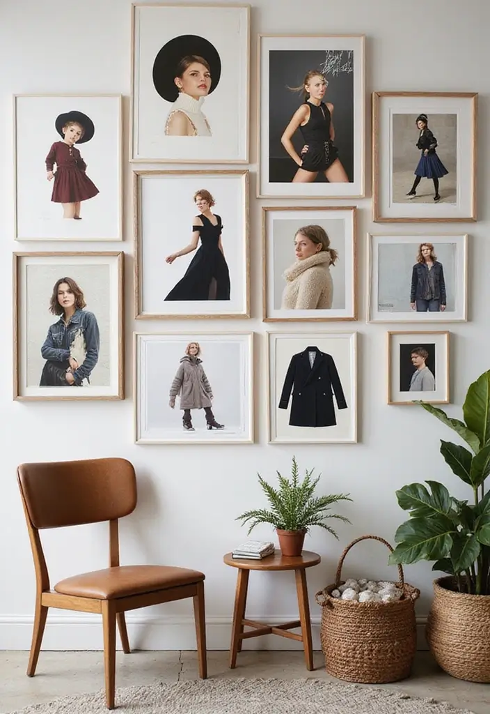 25 Stunning Gallery Wall Ideas That'll Transform Your Space (You Won't Believe #14!) - 20. Fashion-Inspired Art