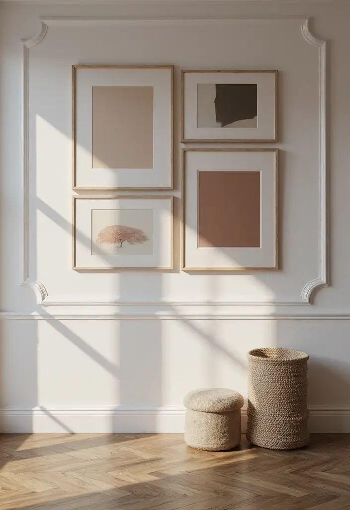 25 Stunning Gallery Wall Ideas That'll Transform Your Space (You Won't Believe #14!) - 21. Monochromatic Theme
