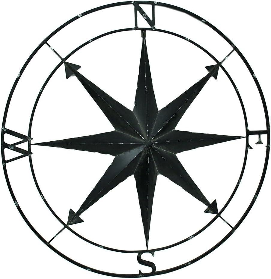 Our Review: Large Black Nautical Compass Rose Metal Wall Decor