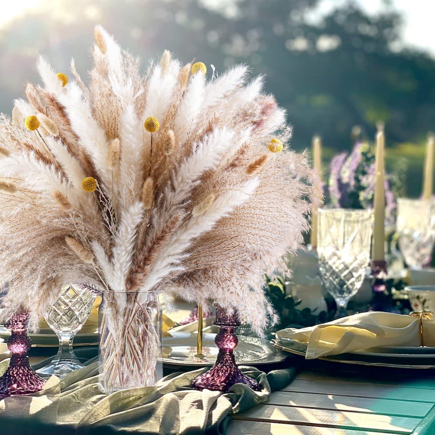 We Tried the 100PCS Natural Pampas Grass Bouquet: Wow!