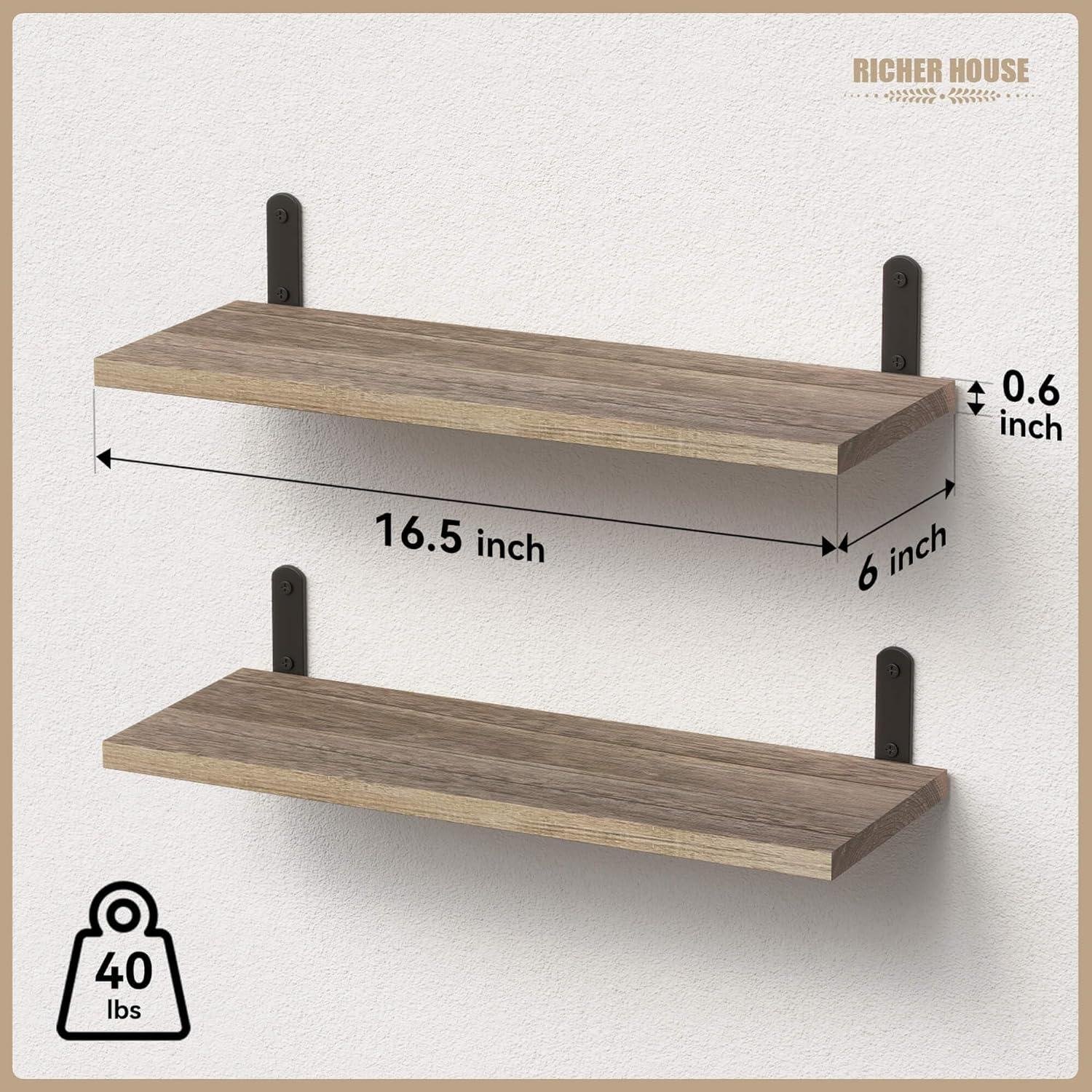 Our Take on RICHER HOUSE Rustic Wood Floating Shelves