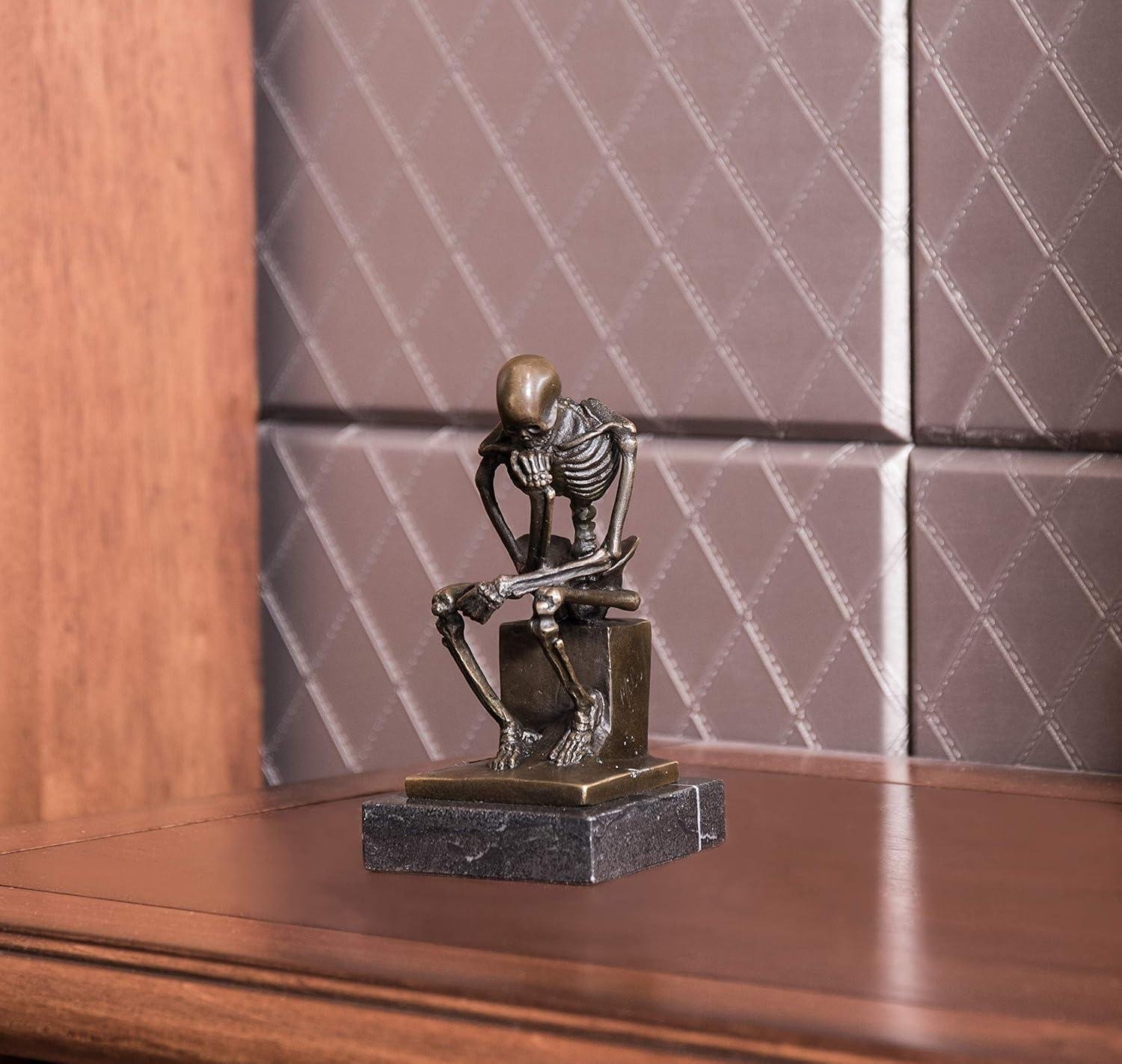 Our Review of the Skeleton Thinker TPE-998 Bronze Statue Decor
