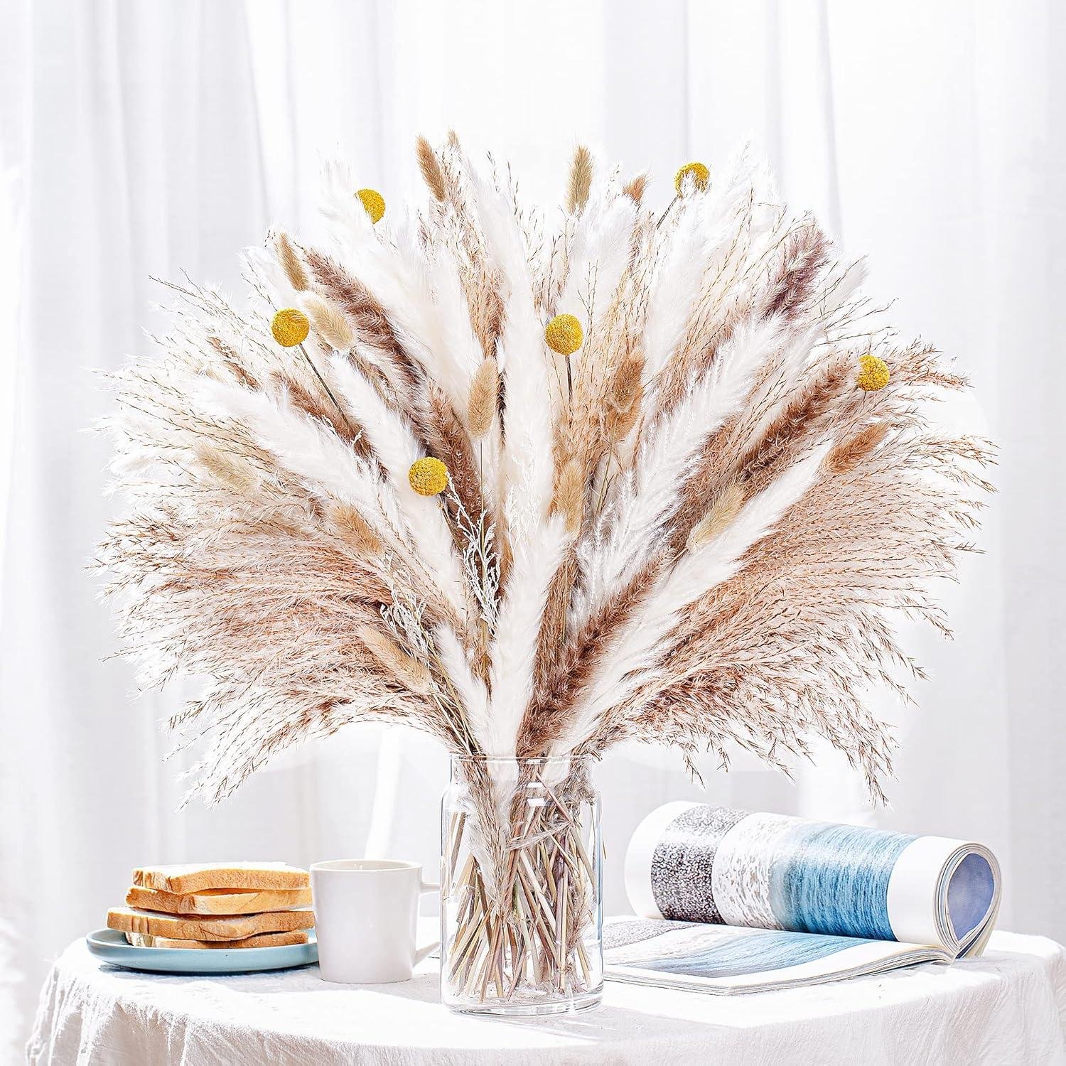 We Tried the 100PCS Natural Pampas Grass Bouquet: Wow!