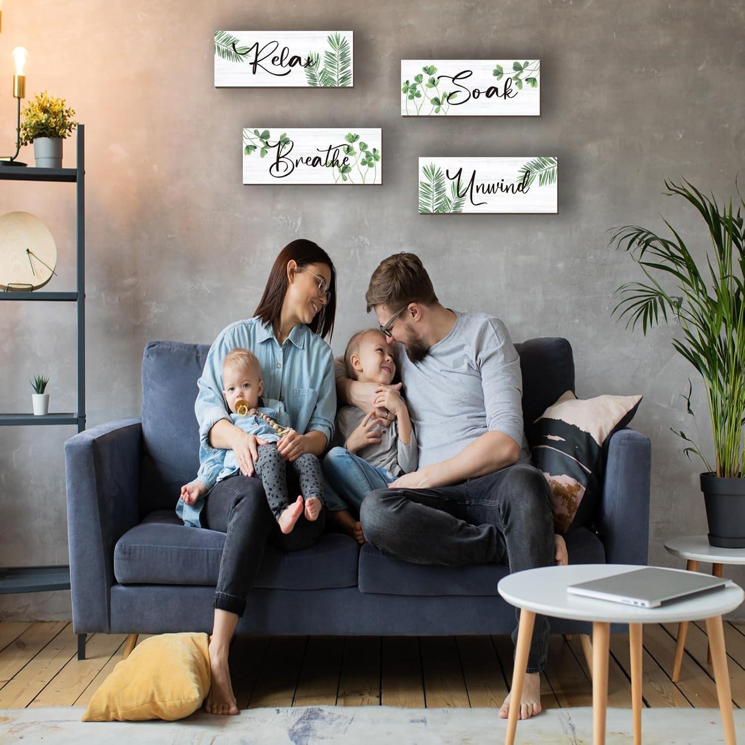We Transformed Our Space with These Calming Green Farmhouse Signs