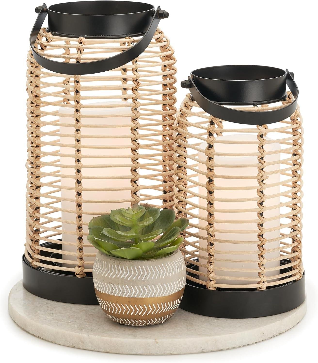 We've Found the Perfect Boho Rattan Lanterns for You