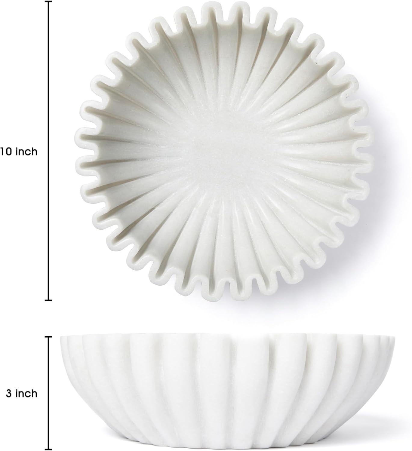 Our Review of the Handcrafted Fluted Marble Bowl: Elegant & Versatile Decor