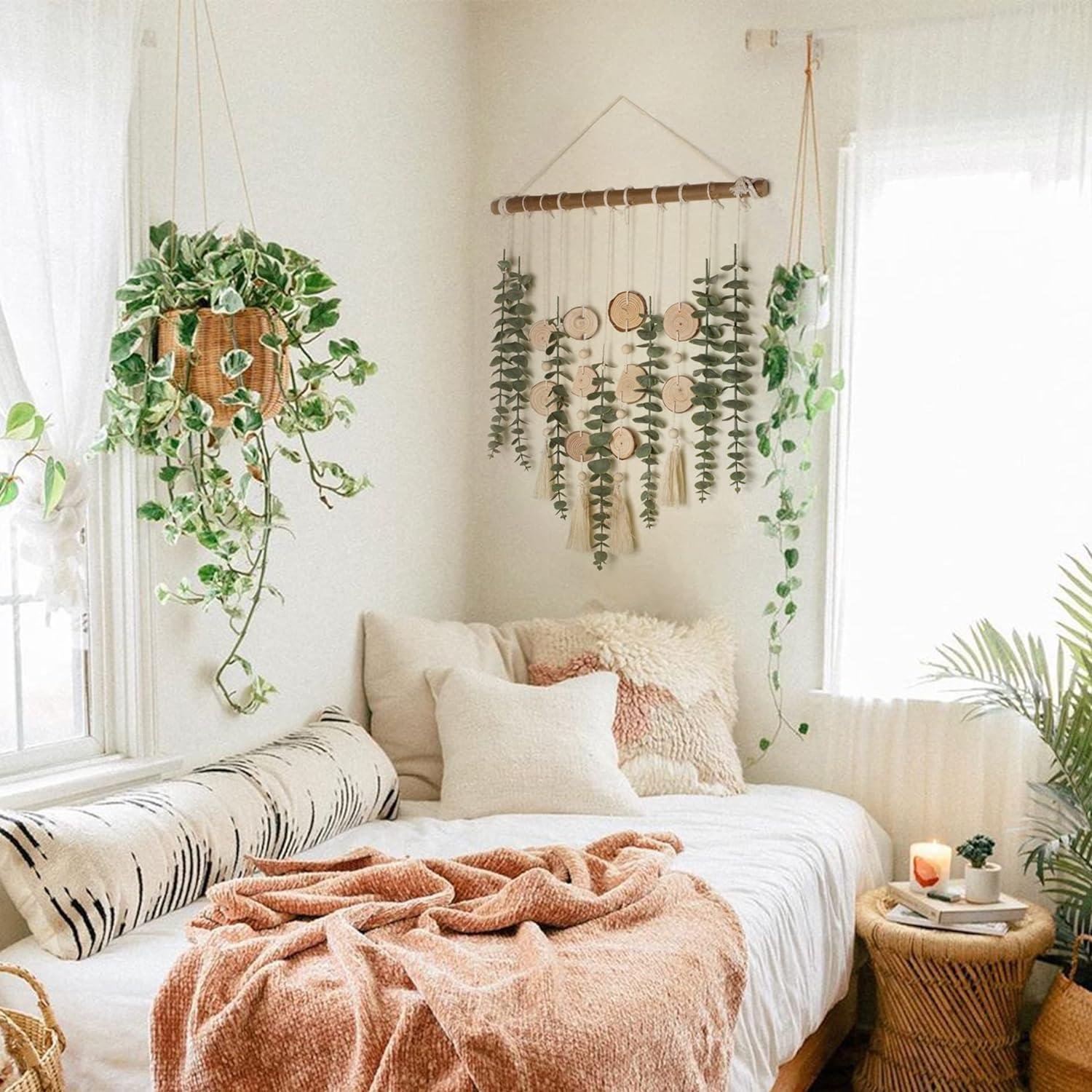 Our Fresh Take on Rustic Boho Eucalyptus Wall Decor