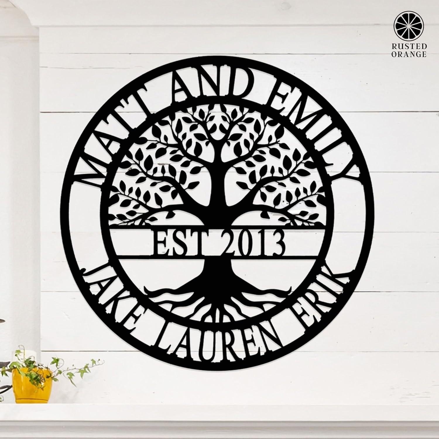 Our Review of the Personalized Family Tree Name Sign: Durable & Stylish