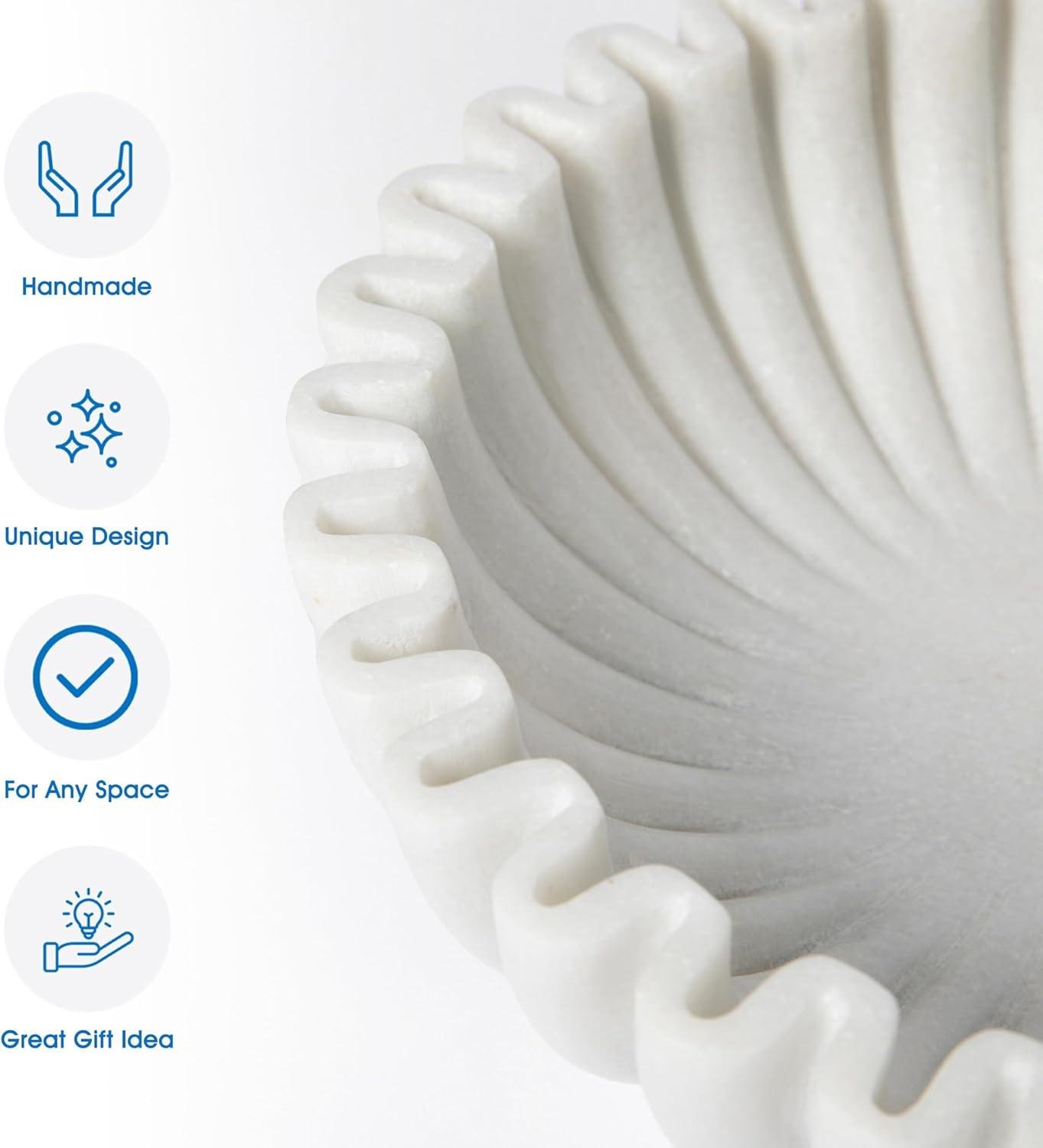 Our Review of the Handcrafted Fluted Marble Bowl: Elegant & Versatile Decor