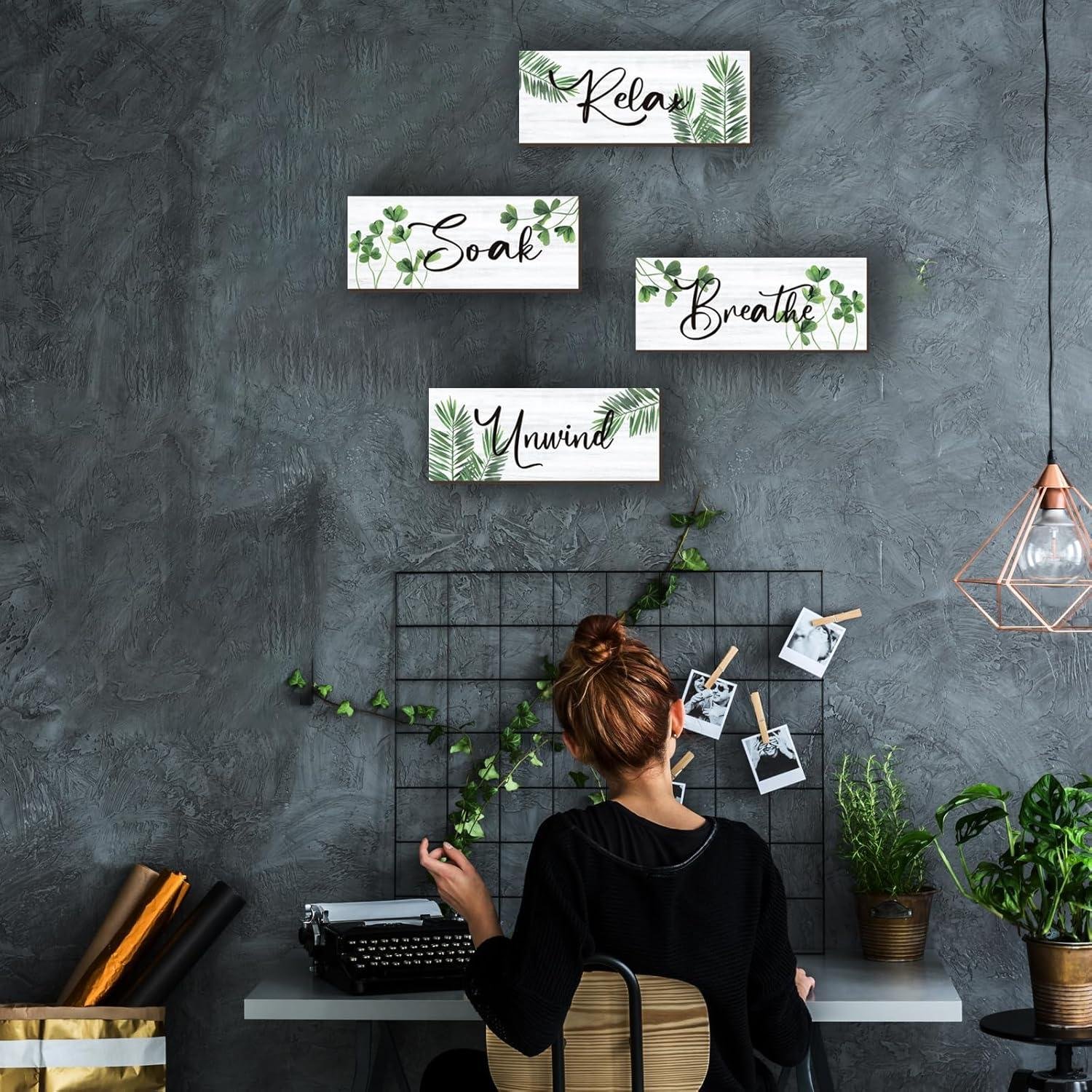 We Transformed Our Space with These Calming Green Farmhouse Signs