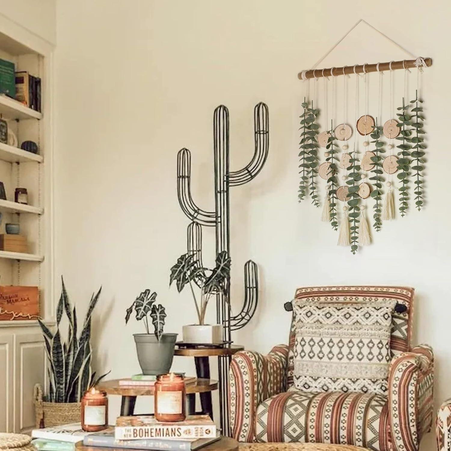 Our Fresh Take on Rustic Boho Eucalyptus Wall Decor