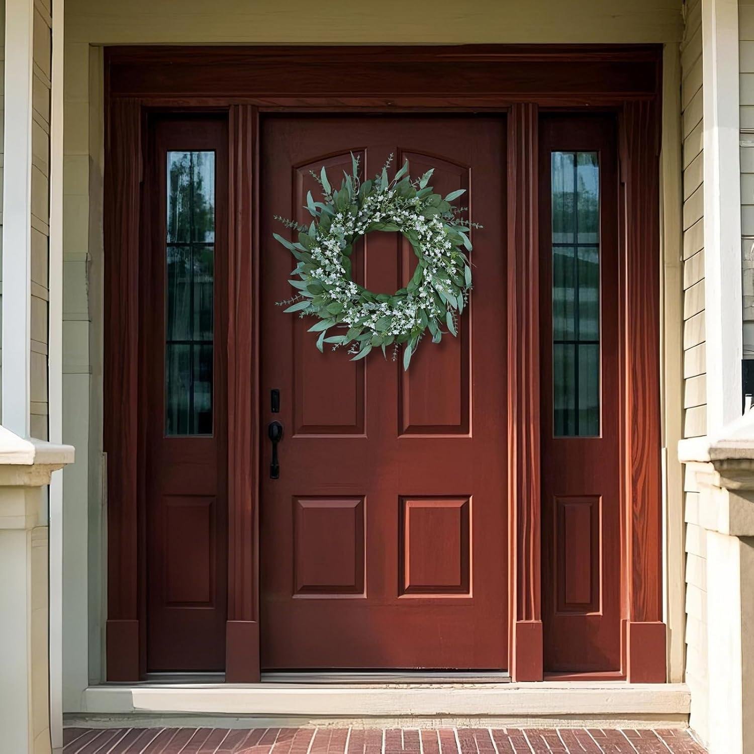 Our Review: Elegant Eucalyptus & Baby's Breath Door Wreath