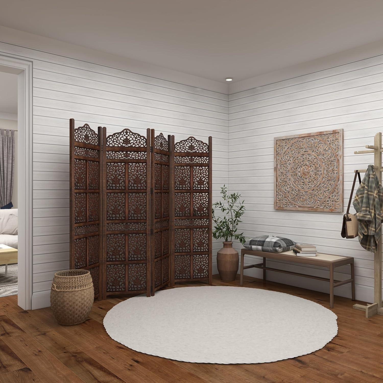 Our Review of Deco 79's Hand-Carved Wooden Floral Mandala Wall Decor
