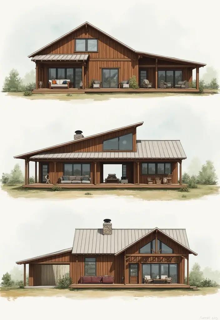 15 Jaw-Dropping Barndominium Floor Plans That Maximize Space like Never Before! - 3. Split-Level Designs for Added Space