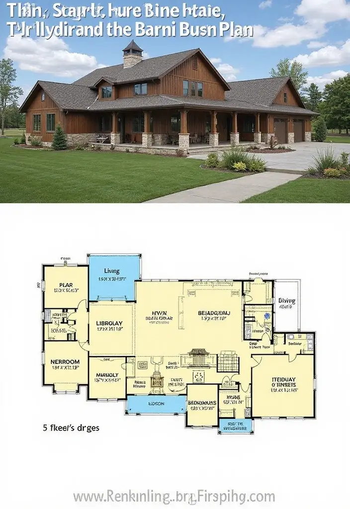 15 Jaw-Dropping Barndominium Floor Plans That Maximize Space like Never Before! - 4. The Two-Story Barndominium Delight