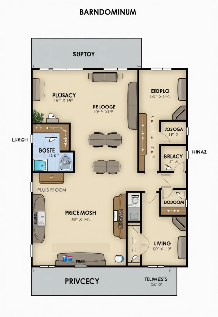 15 Jaw-Dropping Barndominium Floor Plans That Maximize Space like Never Before! - 8. Zoning for Privacy and Comfort