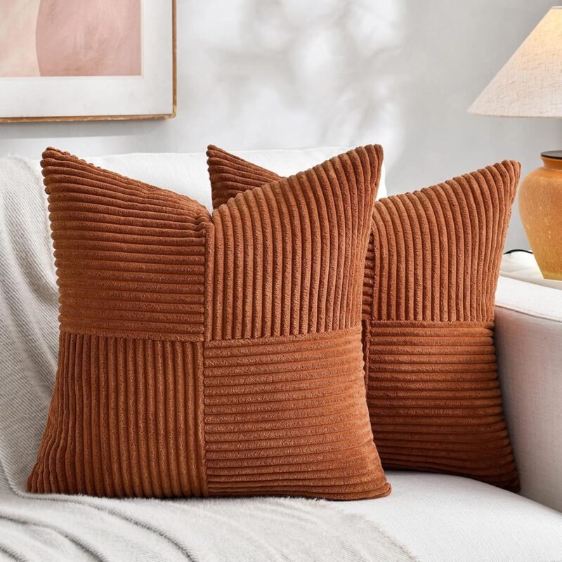 We Tried Fancy Homi’s Rust Boho Throw Pillow Covers