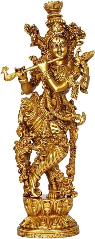Our Review of the Liv Brass Krishna Statue: Elegant Decor & Spiritual Blessings