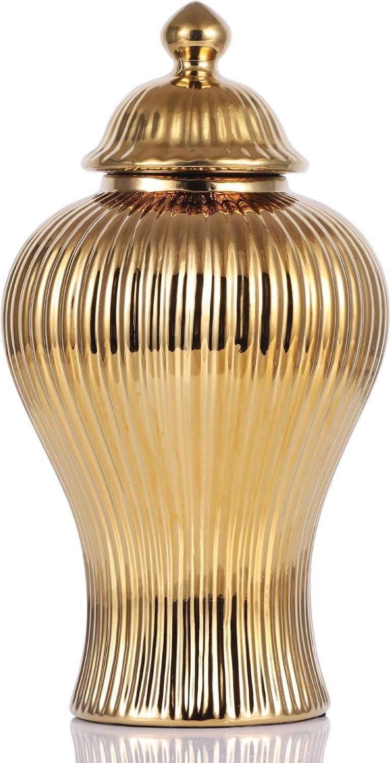 Our Review of the 16.5″ Gold Ceramic Ginger Jar Vase: Elegant Home Decor