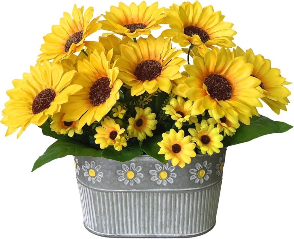 We Review: Sunflower Charm in a Rustic Pot for Your Home