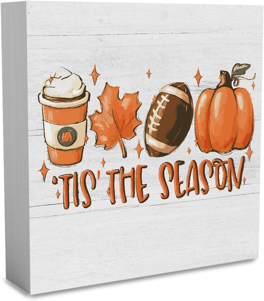 Why We Love This Rustic “Tis’ the Season” Pumpkin Box Sign