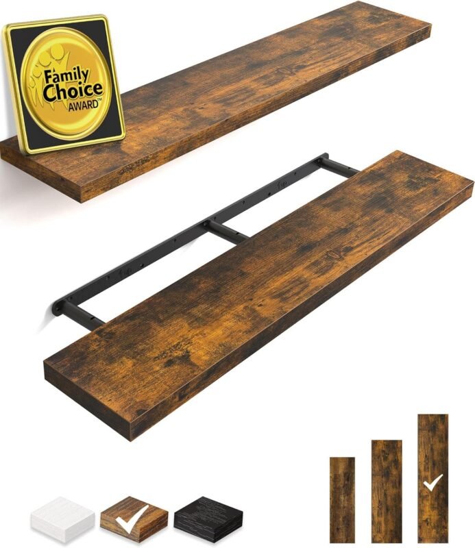 Our Review of BAYKA 48″ Rustic Floating Shelves: Stylish & Sturdy