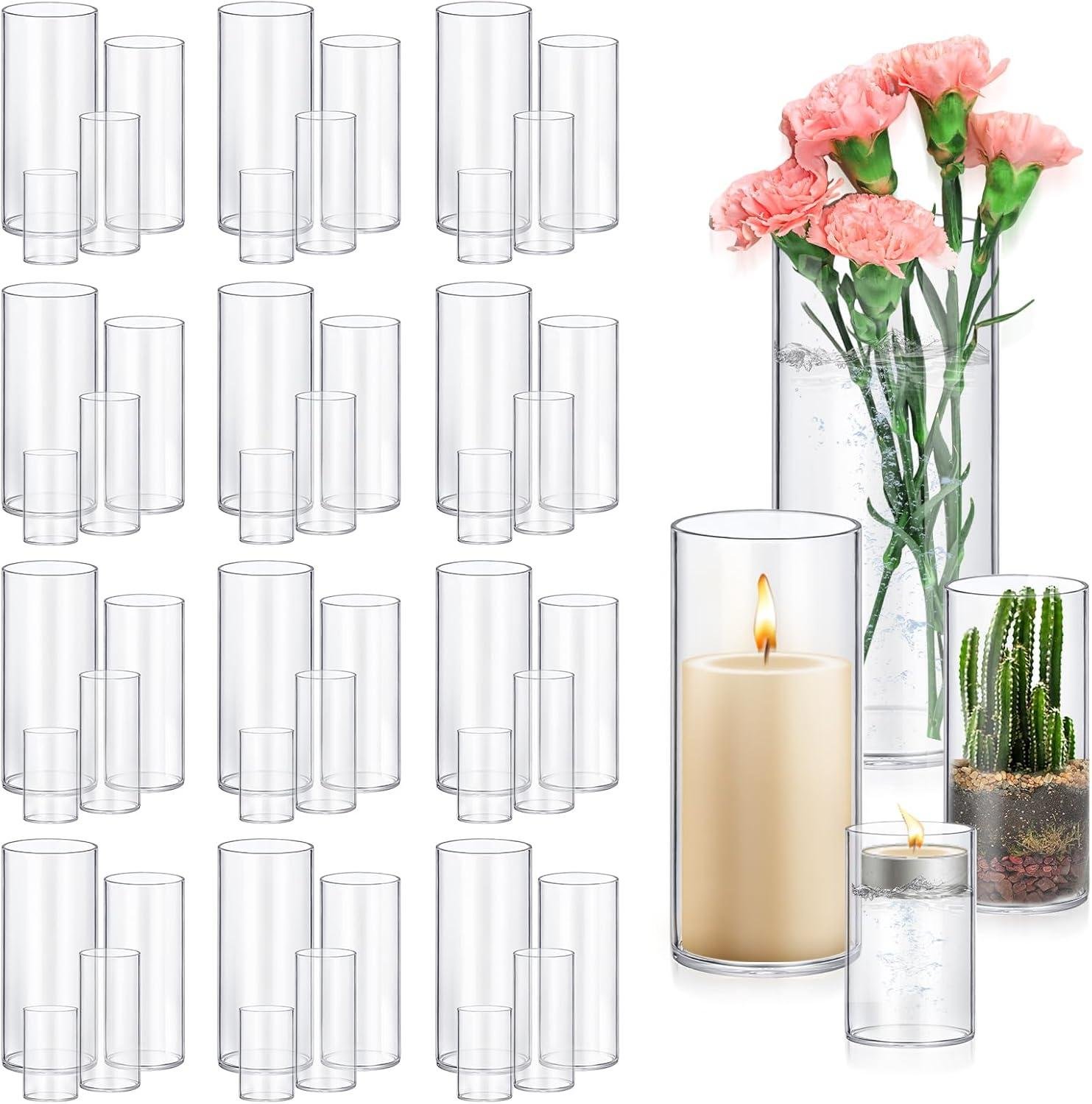 Our Honest Review: 48-Pack Glass Cylinder Vases for Weddings & Decor
