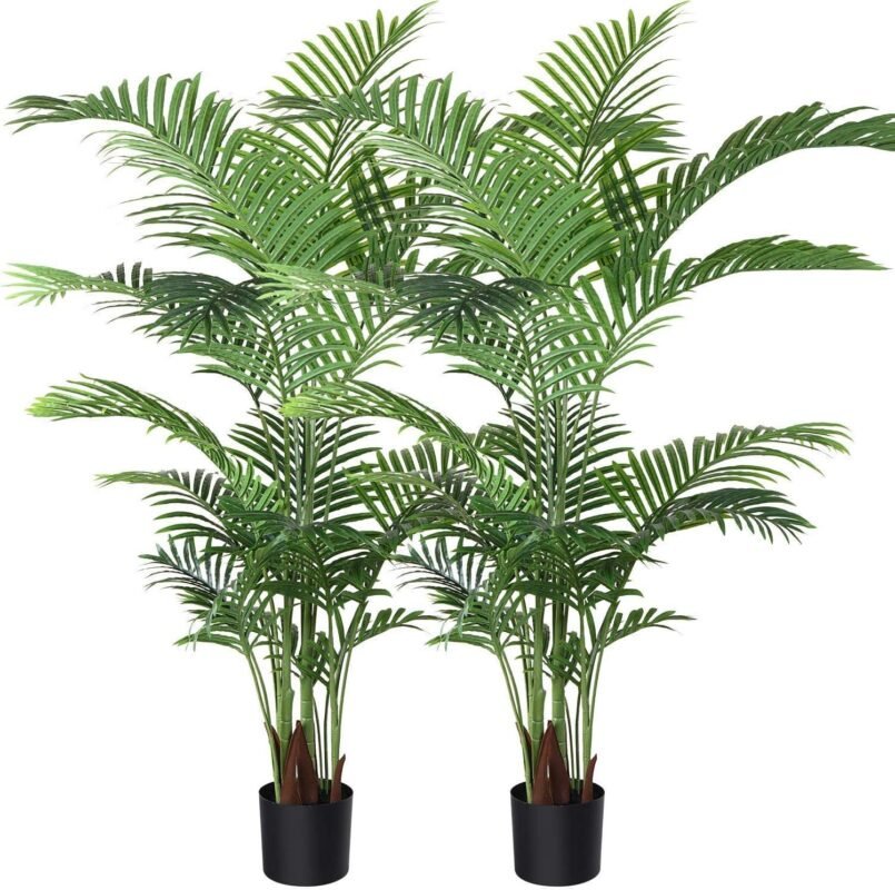 Why We Love the Fopamtri 5ft Artificial Areca Palm Tree (Set of 2)