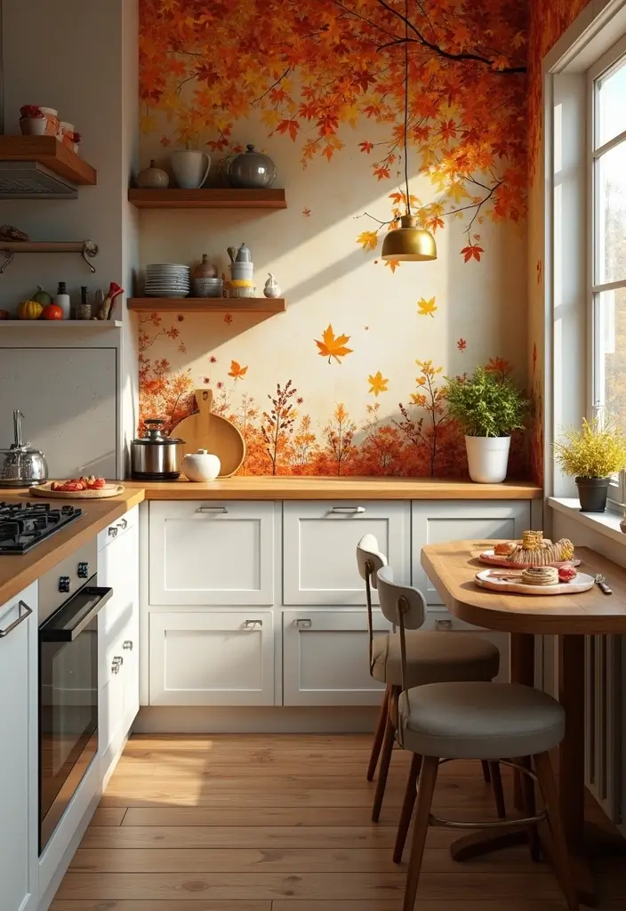 21 Stunning Kitchen Wallpaper Ideas That'll Transform Your Space (Wait Until You See #10!) - 19. Seasonal Themes: Change with the Seasons