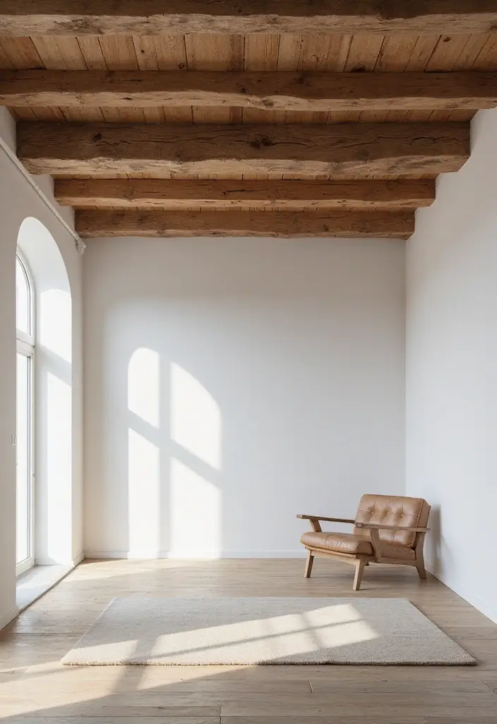 25 Mediterranean Living Room Decor Ideas That'll Make You Feel Like You're on Vacation! - 2. Rustic Wooden Beams