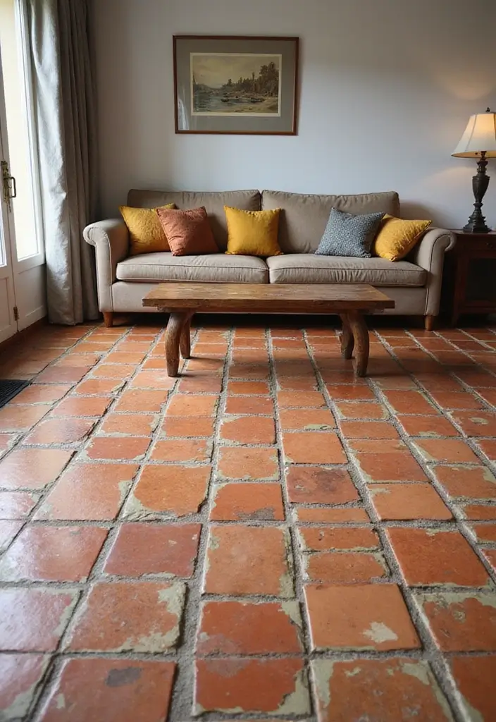 25 Mediterranean Living Room Decor Ideas That'll Make You Feel Like You're on Vacation! - 3. Terracotta Tiles