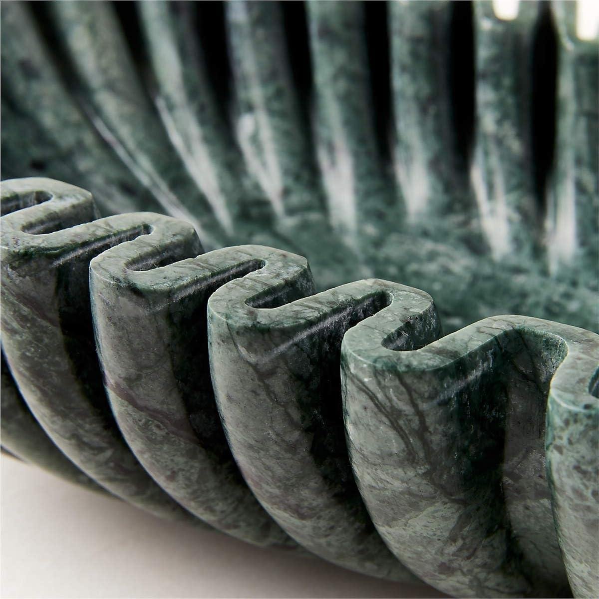 Our Review: Handmade Green Marble Oval Fluted Bowl for Centerpieces