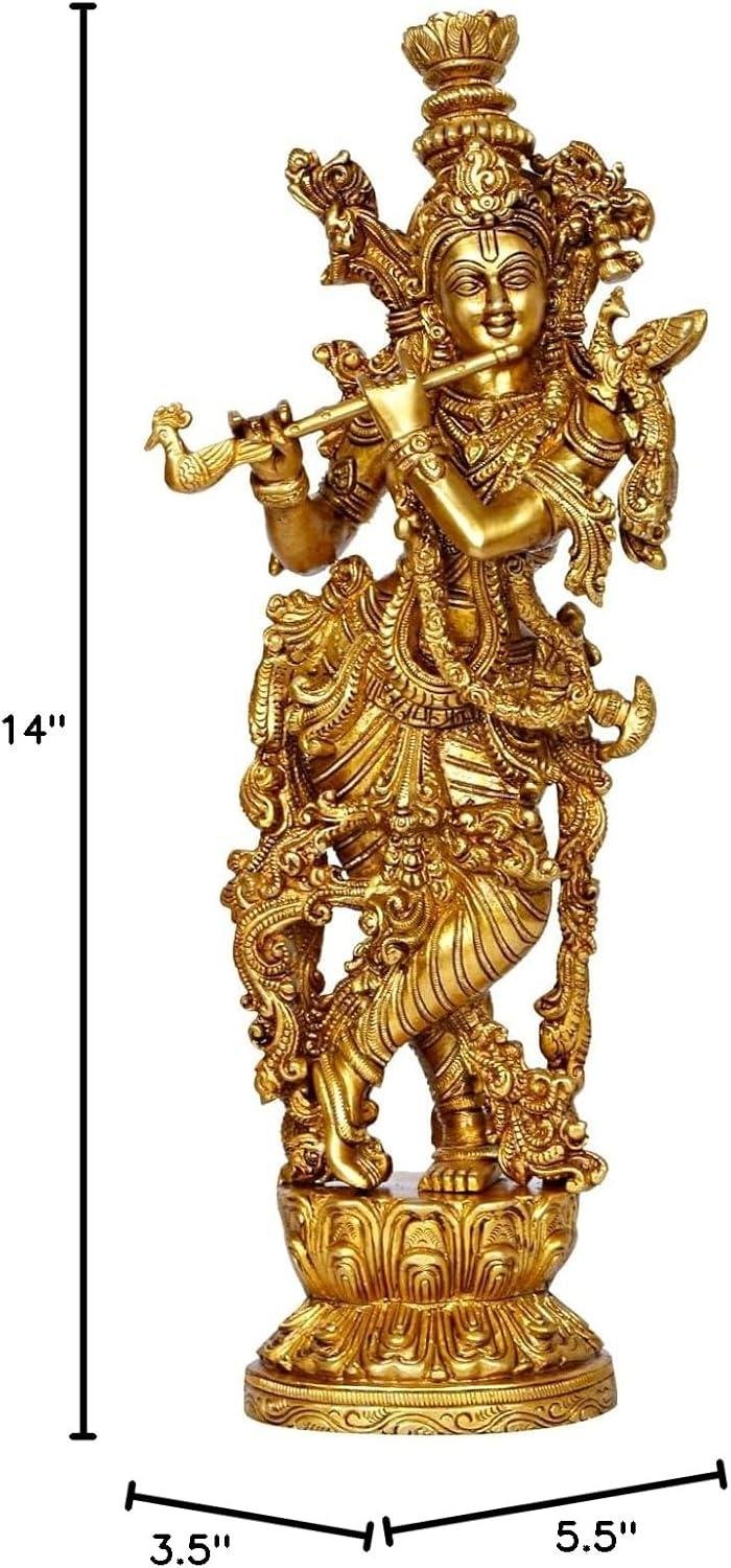 Our Review of the Liv Brass Krishna Statue: Elegant Decor & Spiritual Blessings