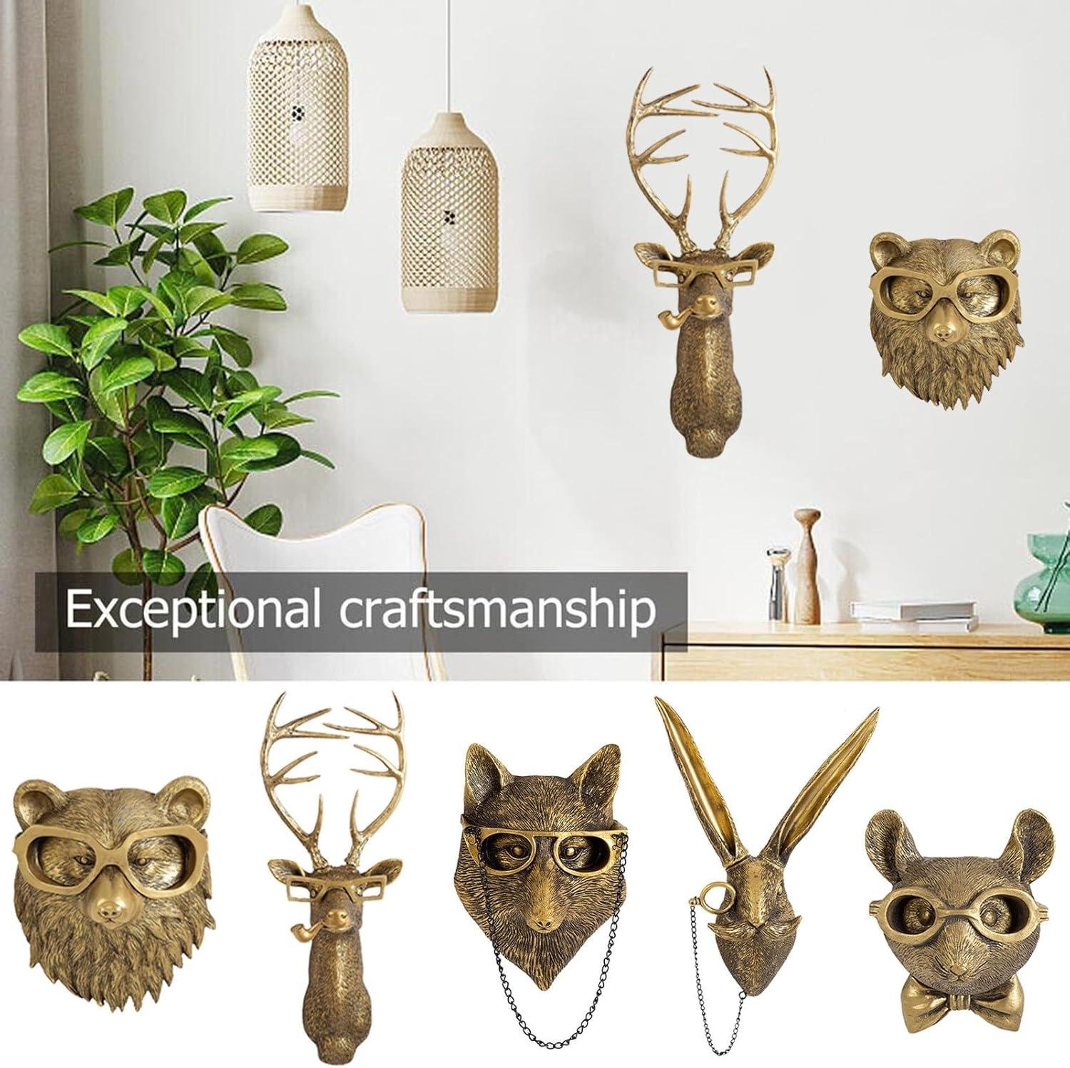 Our Review: GUASDIE Resin Animal Head Wall Decor for Stylish Homes