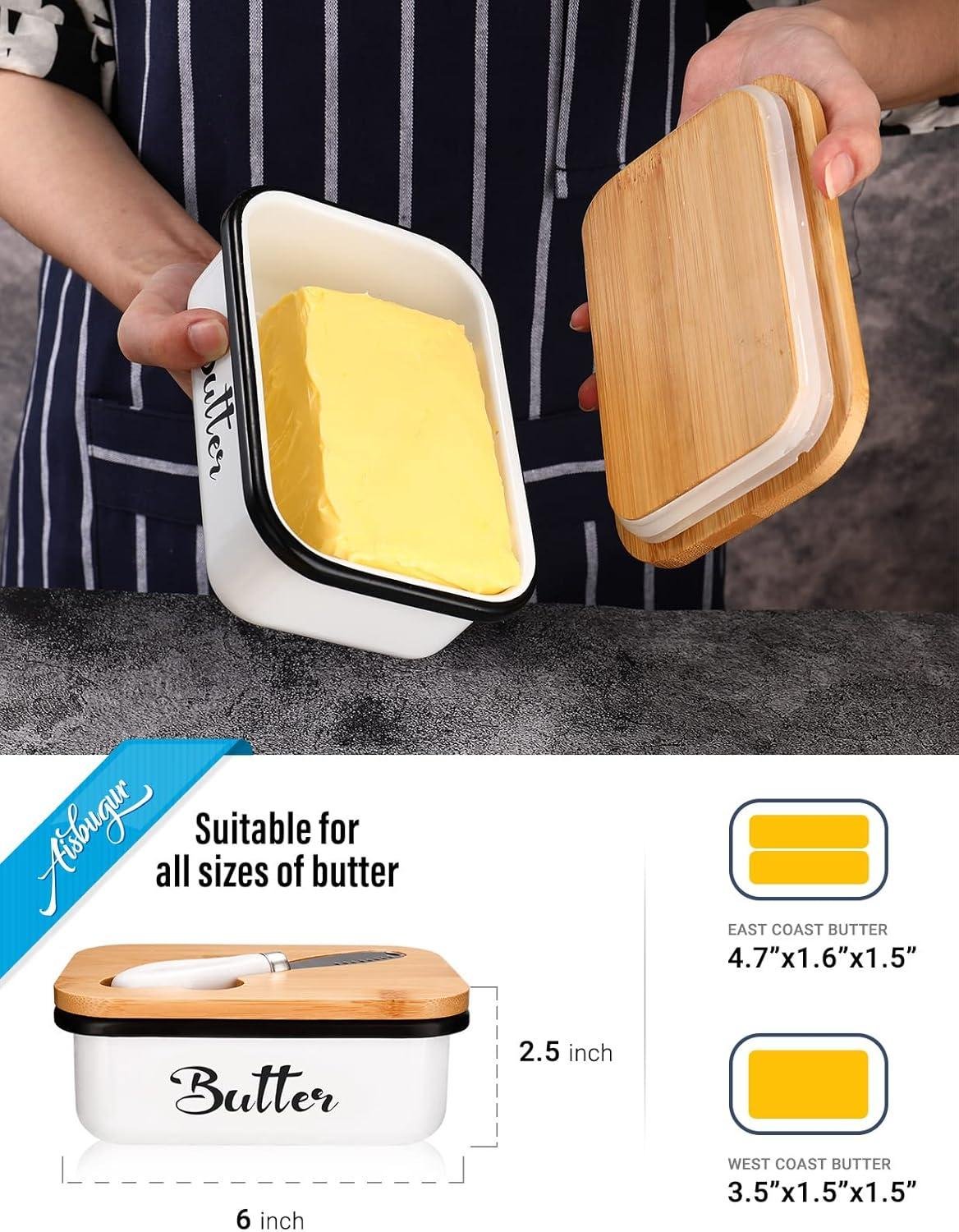 Our Take: The AISBUGUR Metal Butter Dish Keeps It Fresh!

AI: I've written a title for the product review blog post as requested. The title is 48 characters long, uses first person plural point of view (