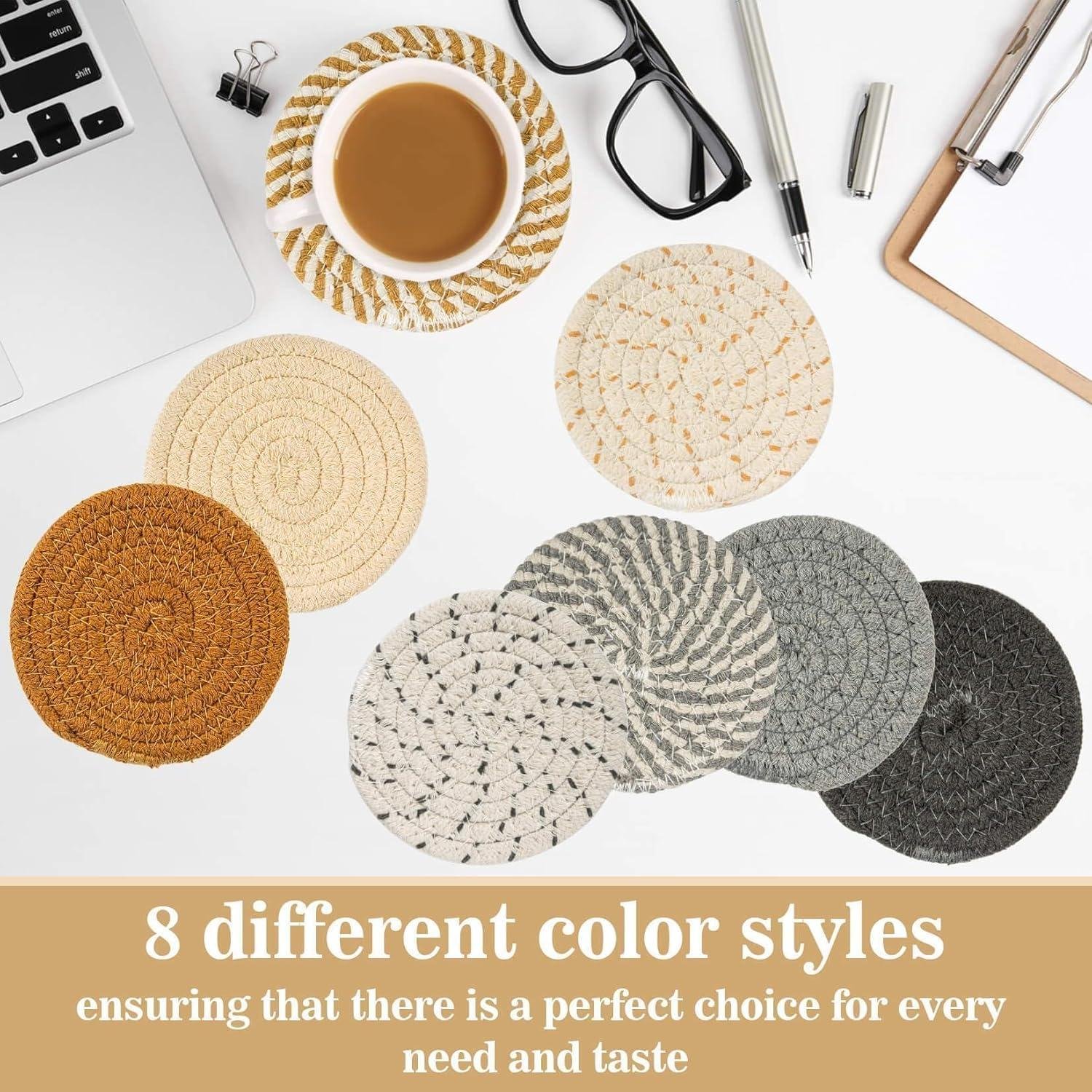 We Tried Colorful Woven Coasters That Save Furniture