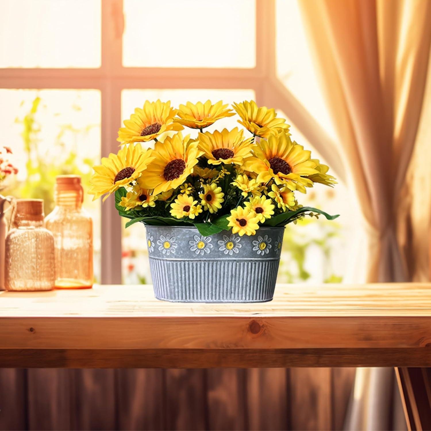 We Review: Sunflower Charm in a Rustic Pot for Your Home