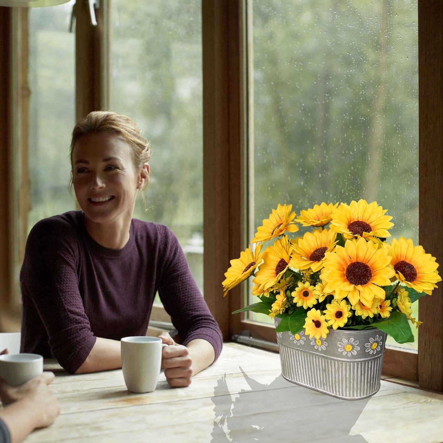 We Review: Sunflower Charm in a Rustic Pot for Your Home