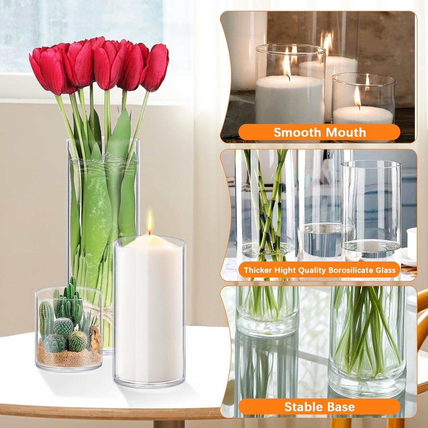 Our Honest Review: 48-Pack Glass Cylinder Vases for Weddings & Decor