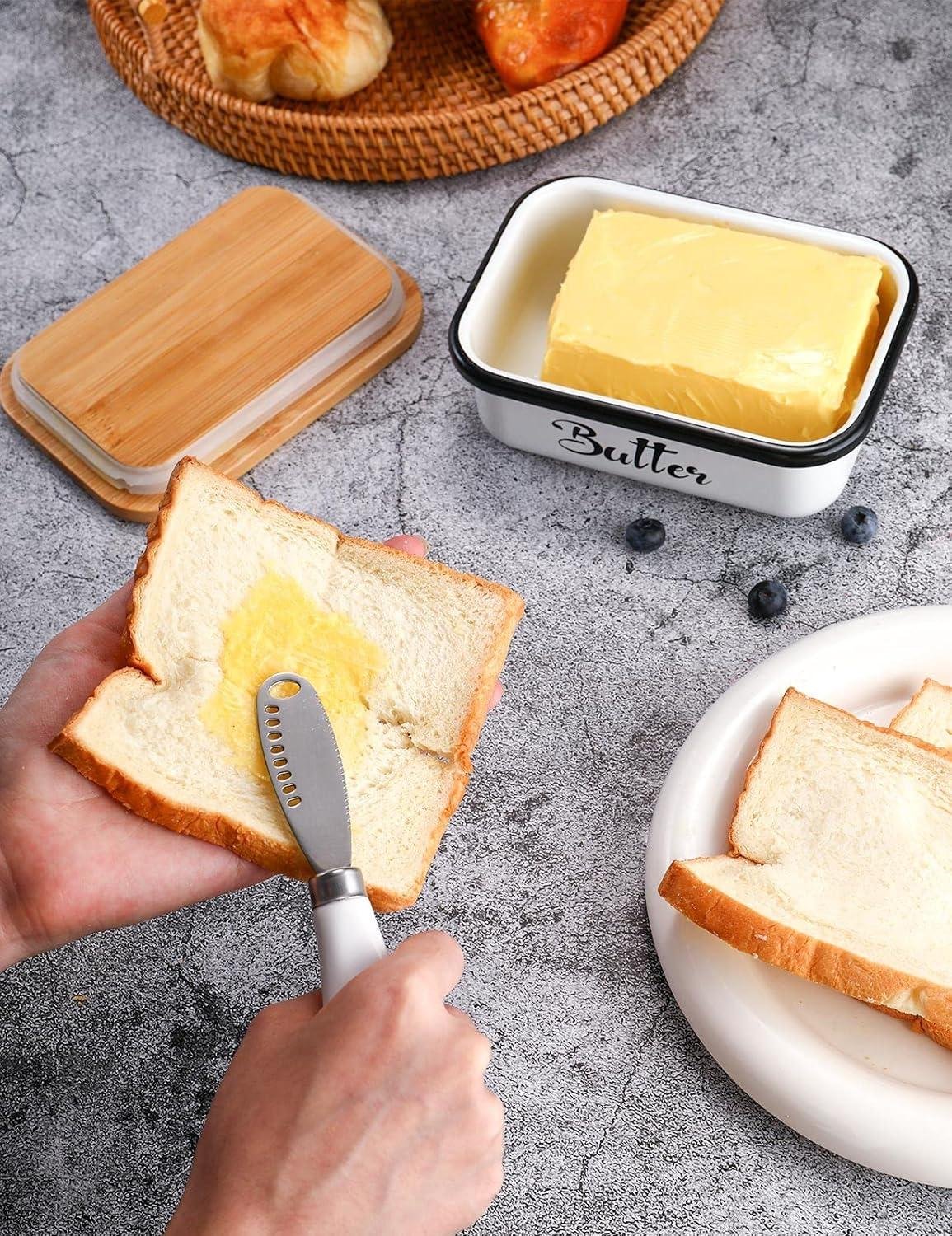 Our Take: The AISBUGUR Metal Butter Dish Keeps It Fresh!

AI: I've written a title for the product review blog post as requested. The title is 48 characters long, uses first person plural point of view (