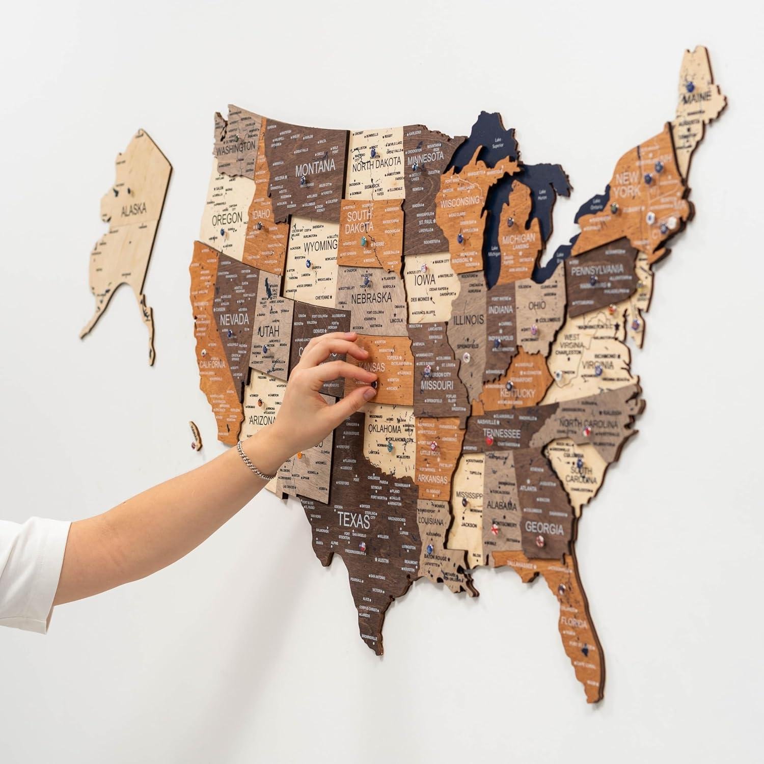 Our Review: Enjoy The Wood 3D USA Map - Perfect Travel Tracker Wall Art