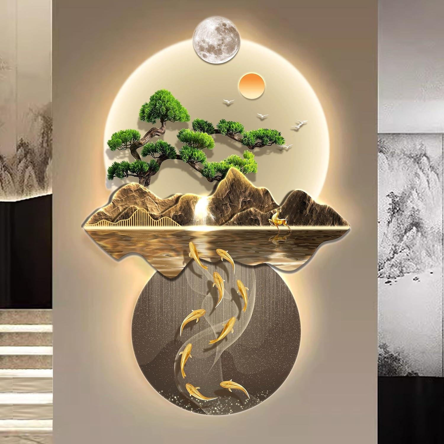 Our Review of 3D LED Wall Art: Elegant Chinese Sculptures for Home
