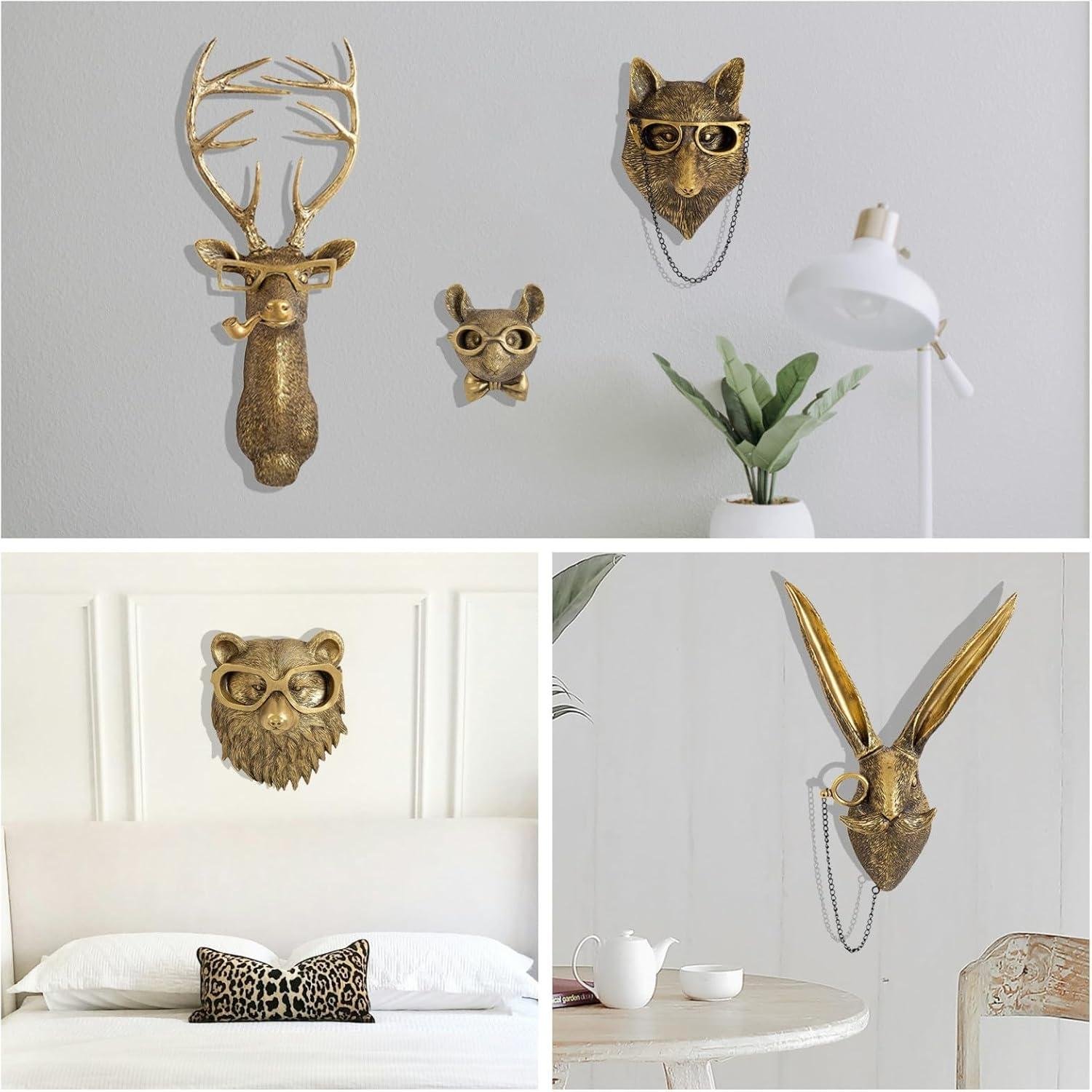 Our Review: GUASDIE Resin Animal Head Wall Decor for Stylish Homes