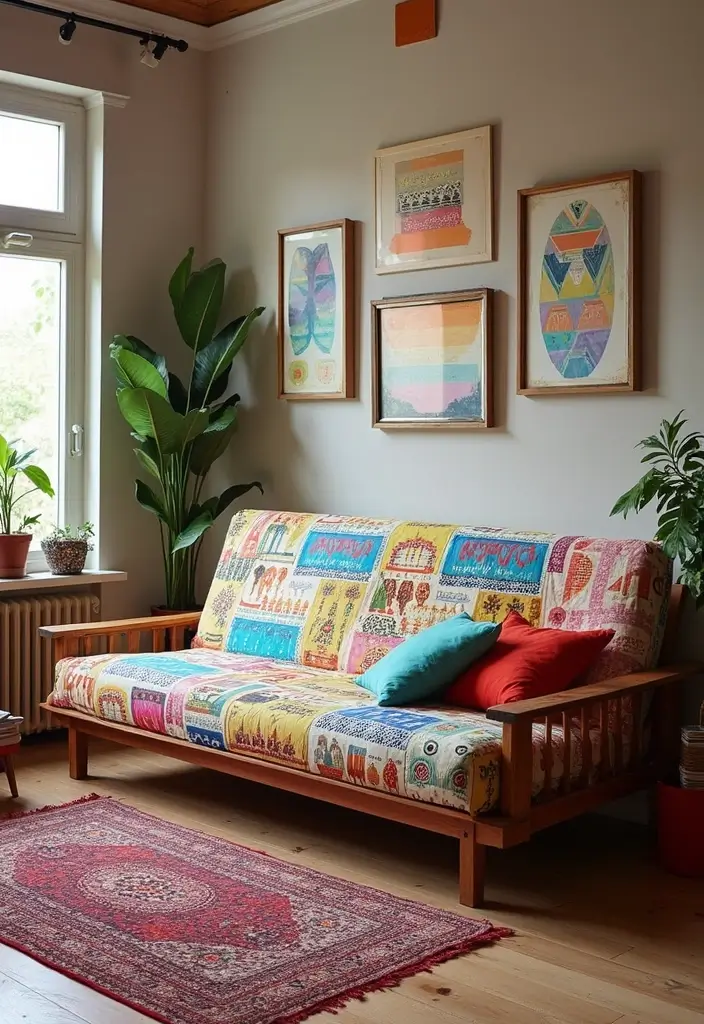 15 Futon Sofa Bed Designs That Will Transform Your Living Space (You Won't Believe #7!) - 13. The Artistic Expression