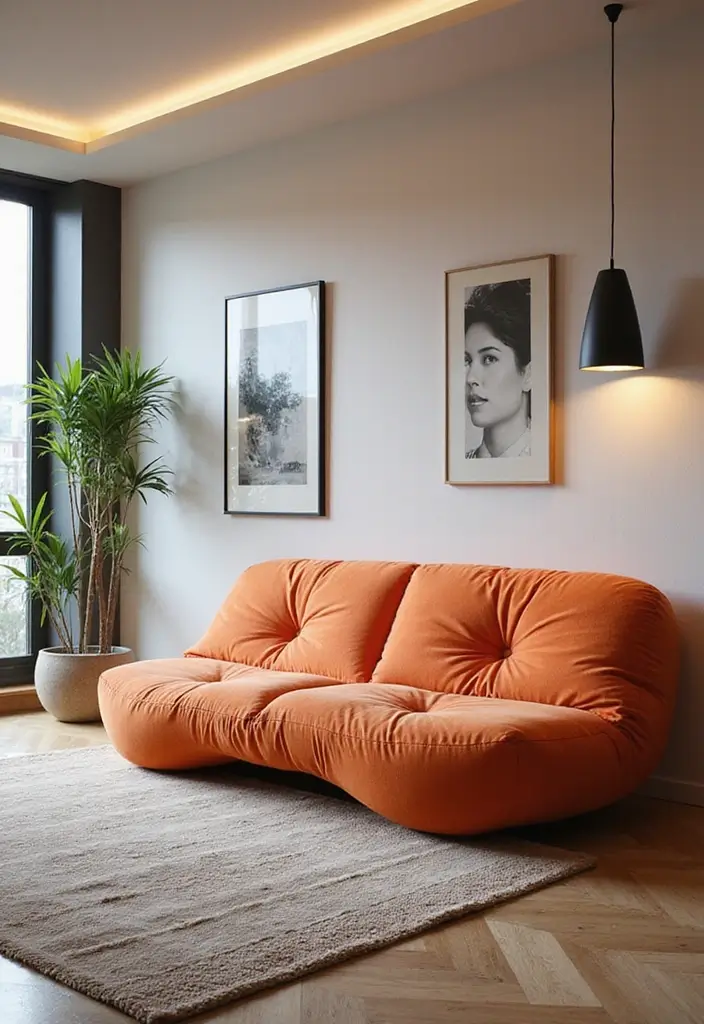 15 Futon Sofa Bed Designs That Will Transform Your Living Space (You Won't Believe #7!) - 6. The Futuristic Flare