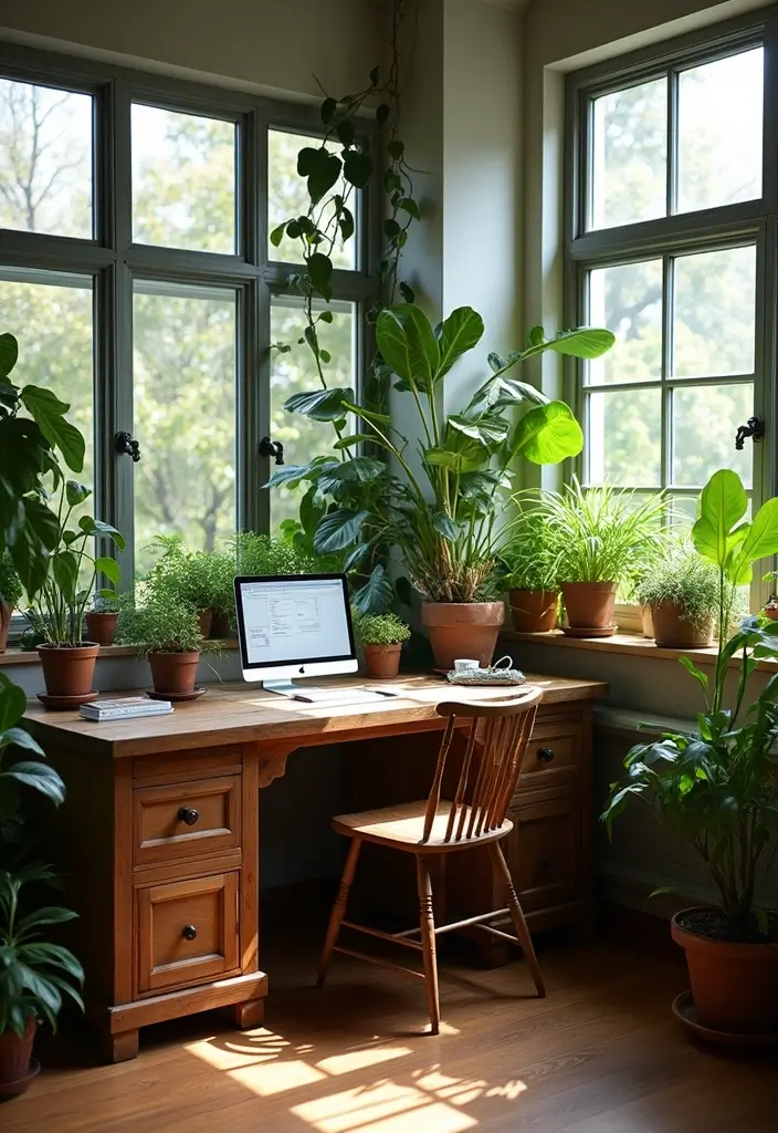 15 Home Office Retreats That'll Skyrocket Your Productivity (and Look Amazing!) - 1. Nature-Inspired Oasis