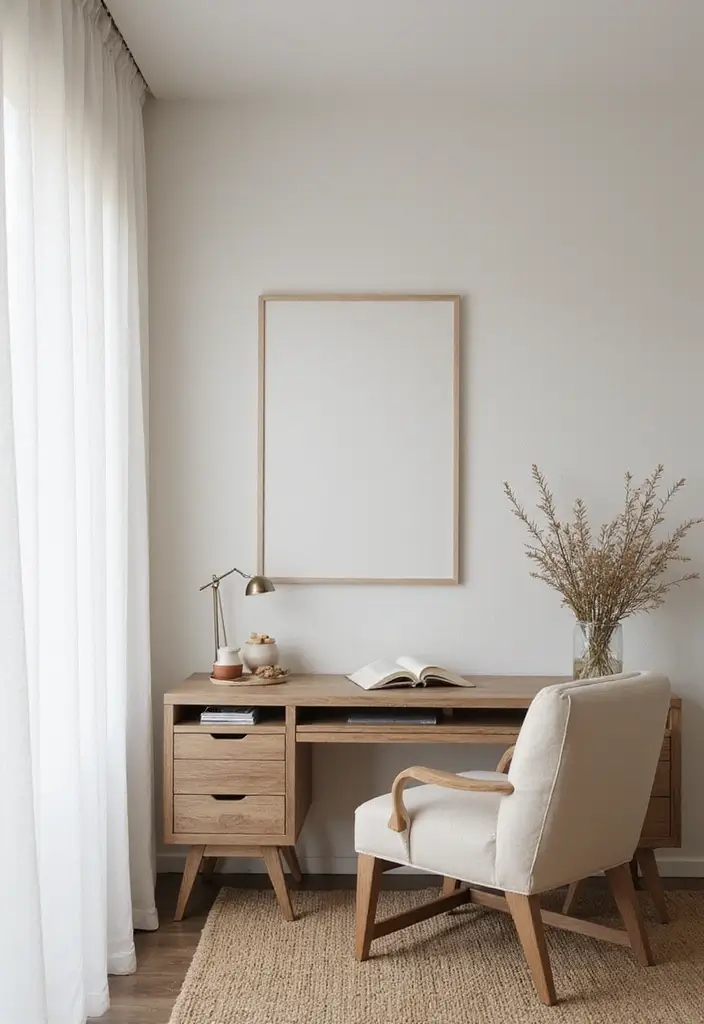 15 Home Office Retreats That'll Skyrocket Your Productivity (and Look Amazing!) - 13. Calming Neutral Tones