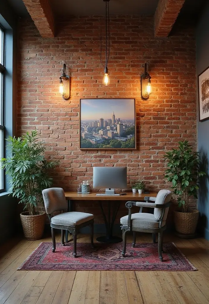 15 Home Office Retreats That'll Skyrocket Your Productivity (and Look Amazing!) - 6. Industrial Chic Space
