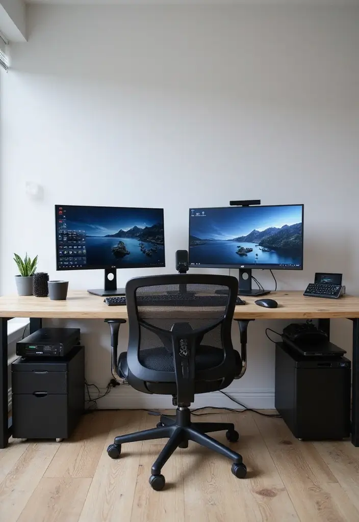 15 Home Office Retreats That'll Skyrocket Your Productivity (and Look Amazing!) - 8. Tech-Savvy Station